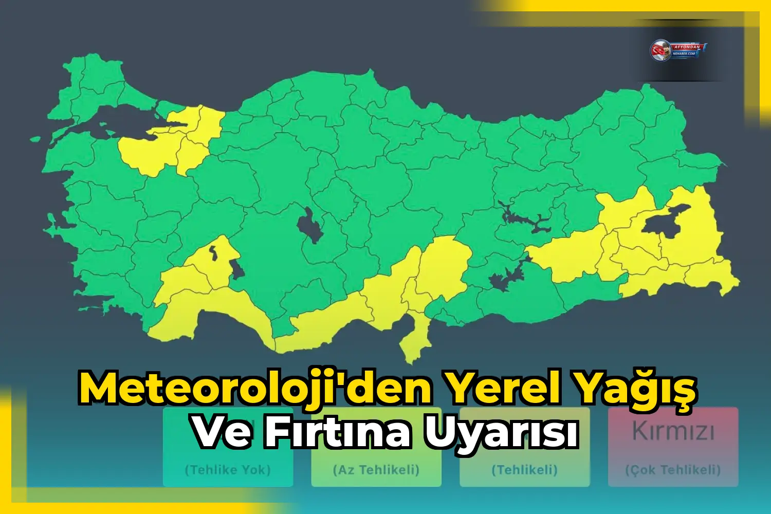 Meteoroloji'den yerel yağış ve fırtına uyarısı