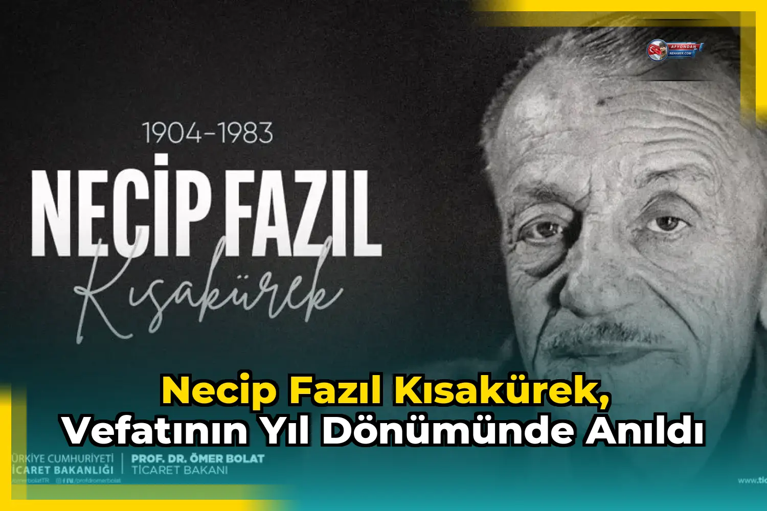 Necip Fazıl Kısakürek, vefatının yıl dönümünde anıldı