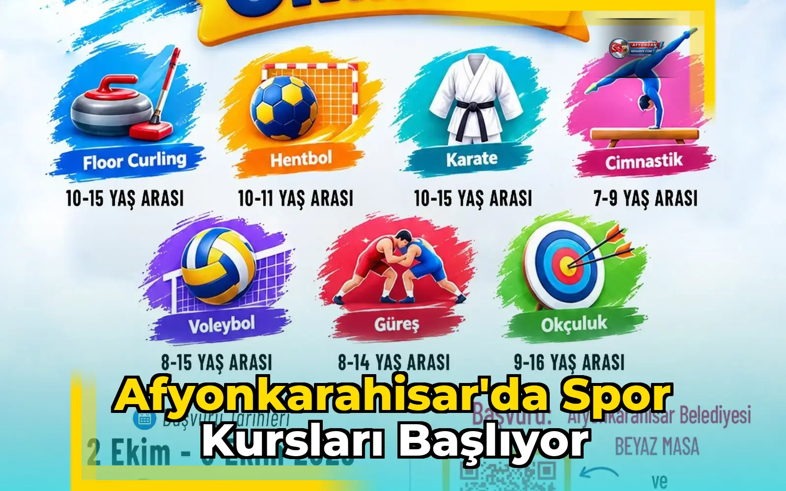 Afyonkarahisar'da Spor Kursları Başlıyor