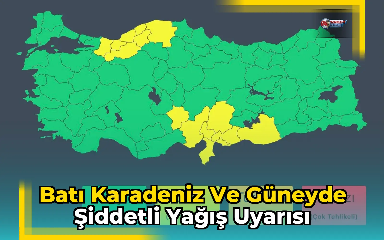 Batı Karadeniz ve Güneyde Şiddetli Yağış Uyarısı