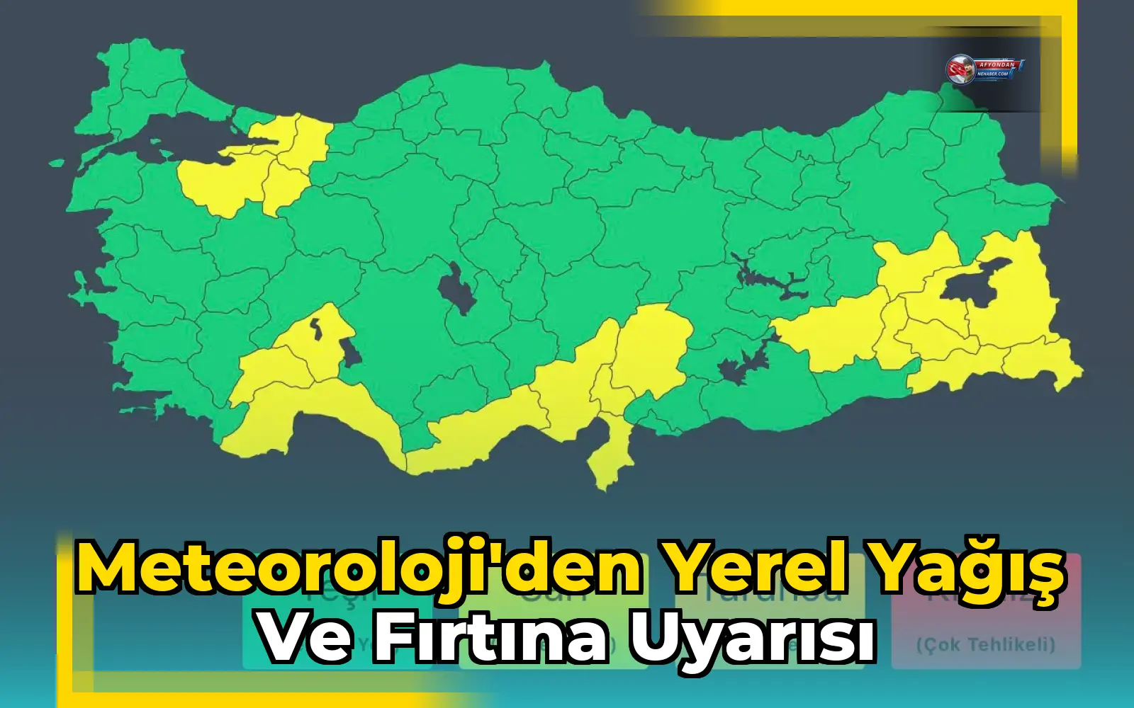 Meteoroloji'den yerel yağış ve fırtına uyarısı