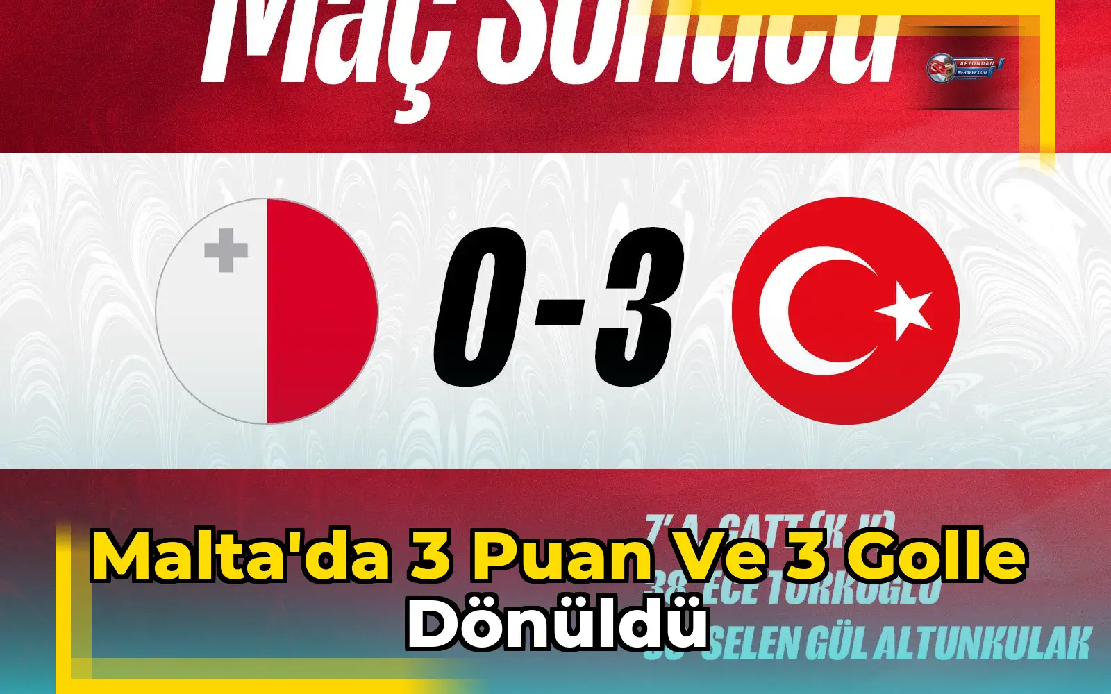 Malta'da 3 Puan ve 3 Golle Dönüldü