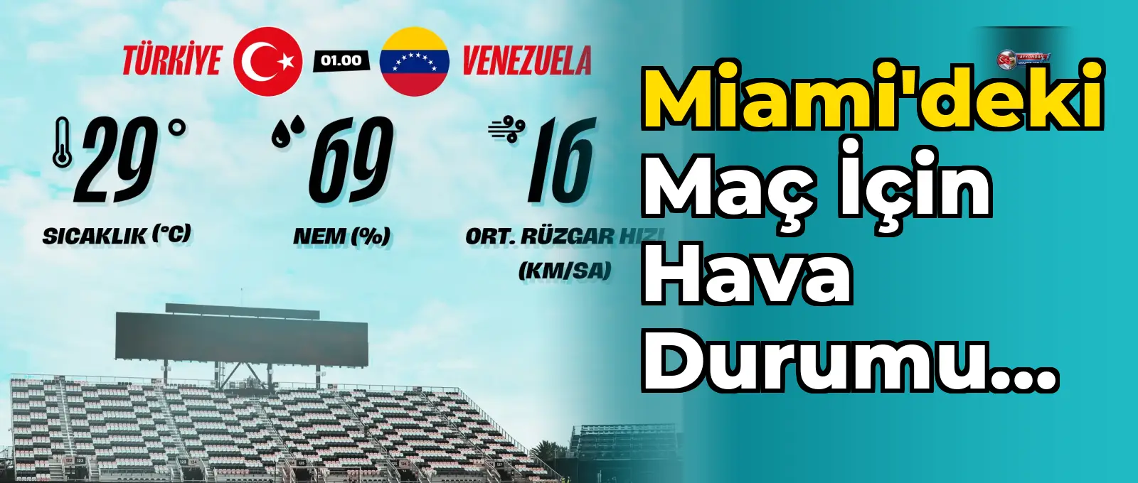 Miami'deki maç için hava durumu bilgisi